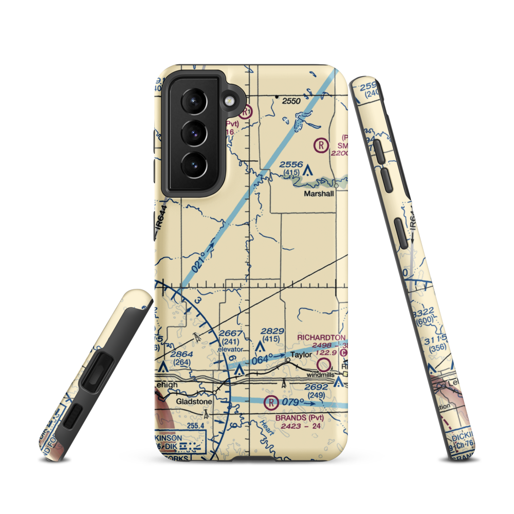 Myran Airstrip (1NA9) VFR Sectional Samsung Phone Case Samsung Galaxy S21 model shown