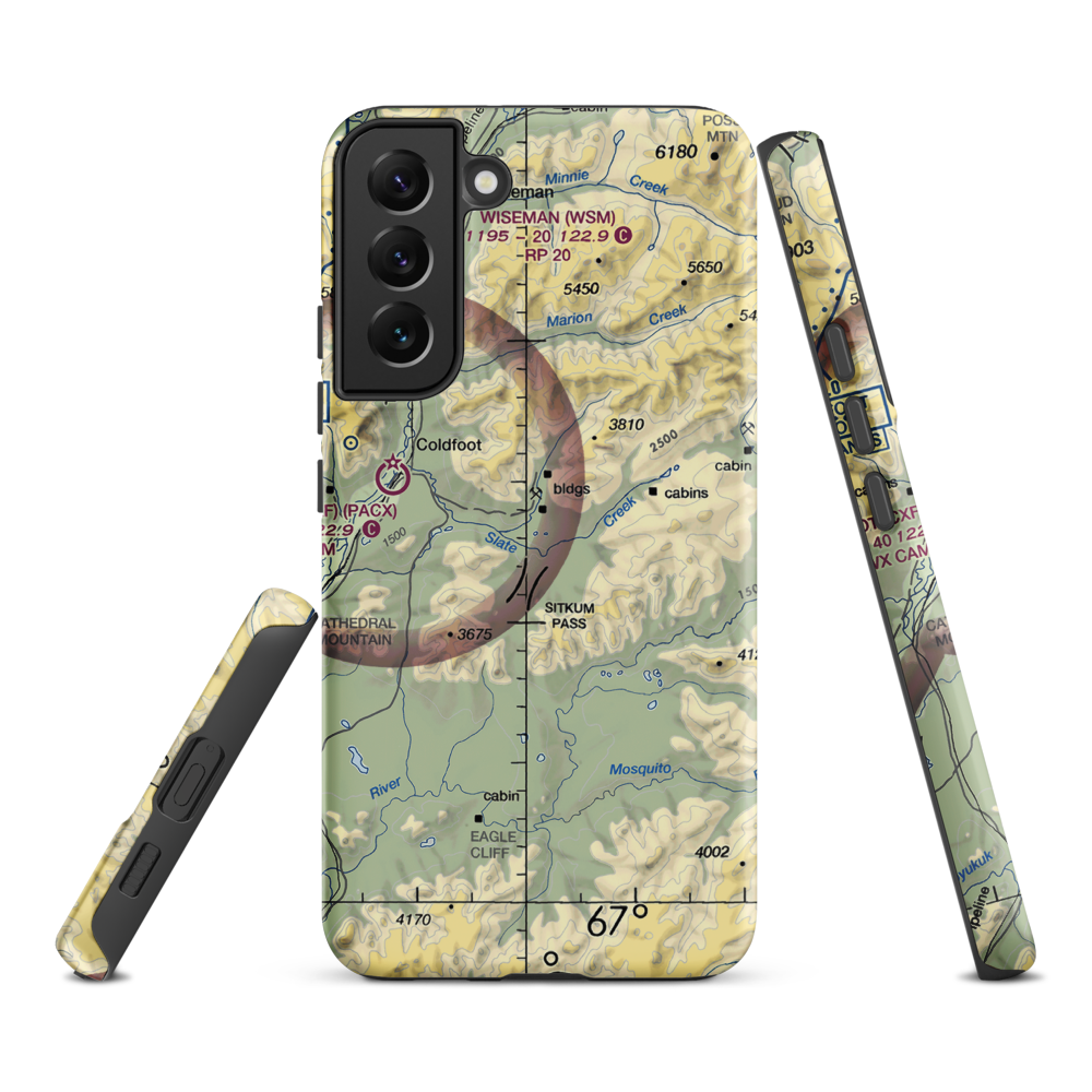 Myrtle Creek Airport (US-1050) VFR Sectional Samsung Phone Case Samsung Galaxy S22 Plus model shown