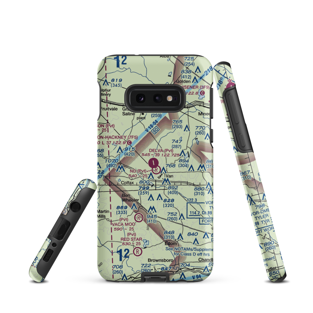 N D Ranch Airport (51TX) VFR Sectional Samsung Phone Case Samsung Galaxy S10 Plus model shown
