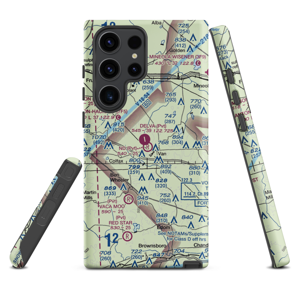 N D Ranch Airport (51TX) VFR Sectional Samsung Phone Case Samsung Galaxy S23 Ultra model shown