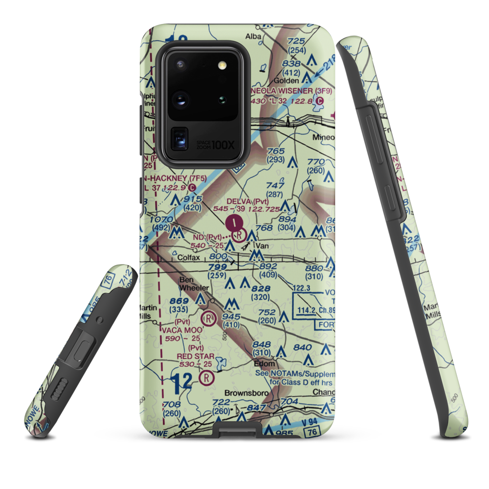 N D Ranch Airport (51TX) VFR Sectional Samsung Phone Case Samsung Galaxy S20 Ultra model shown