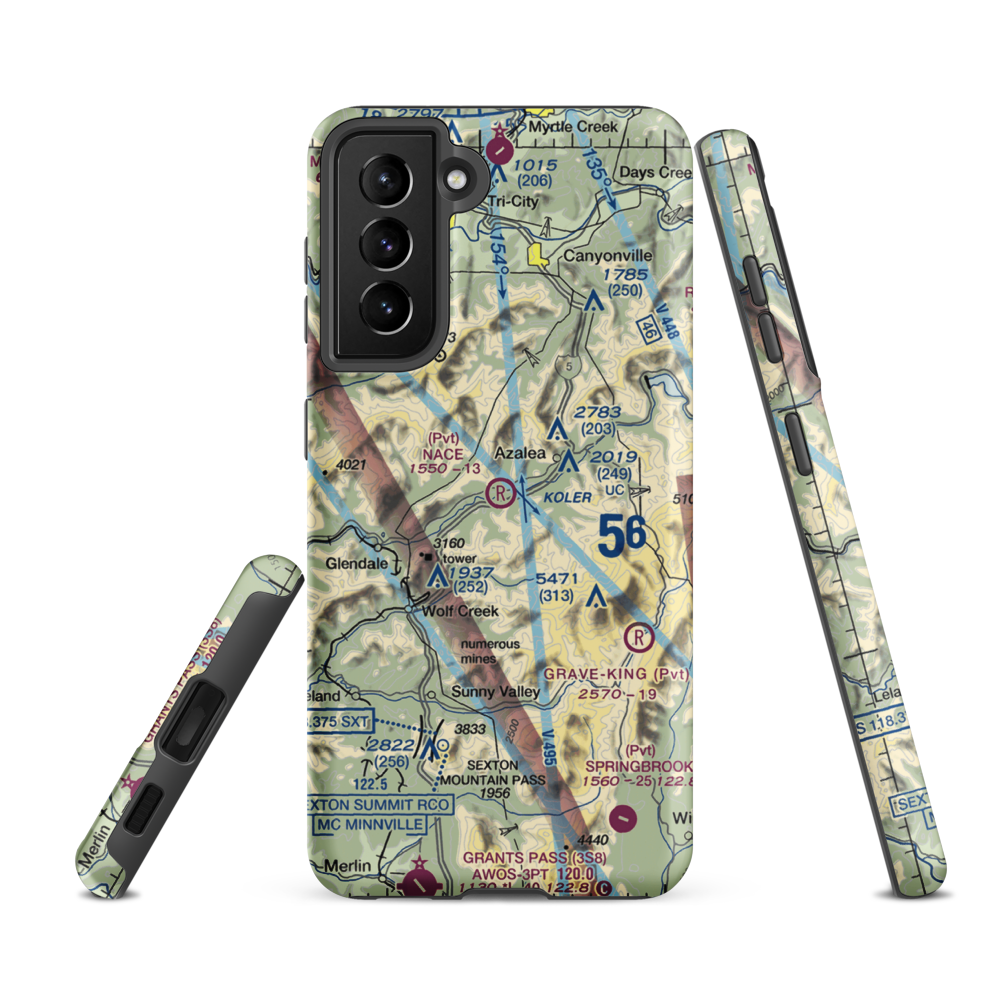 Nace Family Airstrip (OG41) VFR Sectional Samsung Phone Case Samsung Galaxy S21 FE model shown
