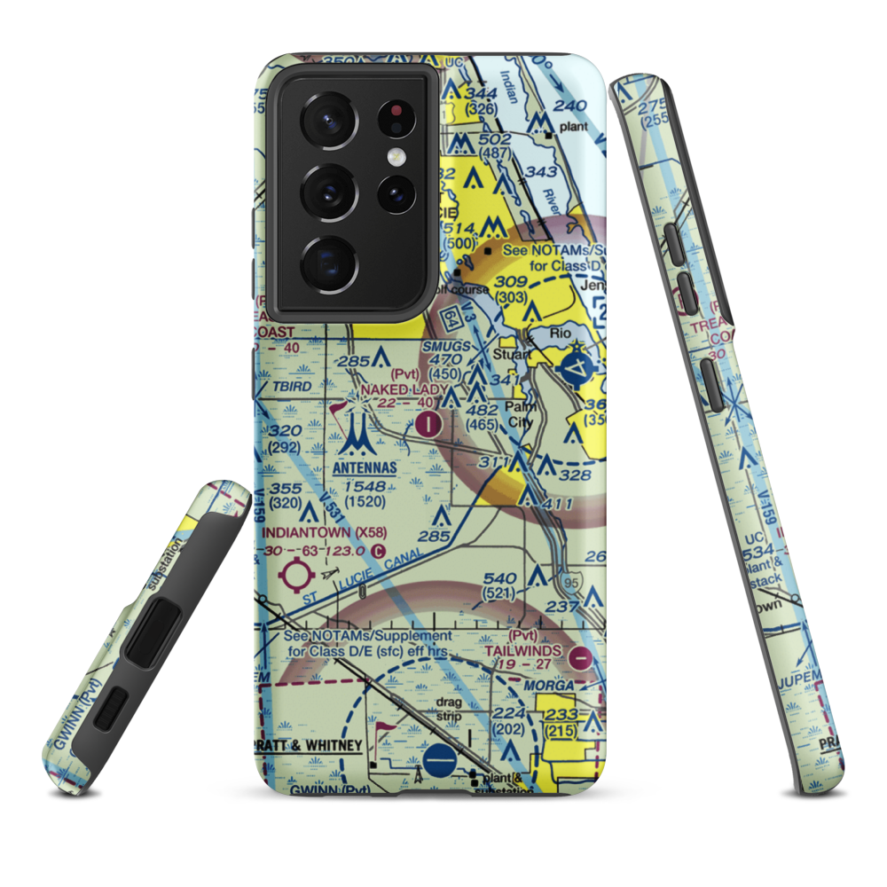 Naked Lady Ranch Airport (64FA) VFR Sectional Samsung Phone Case Samsung Galaxy S21 Ultra model shown