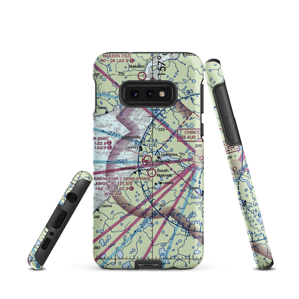 Naknek Airport (5NK) VFR Sectional Samsung Phone Case Samsung Galaxy S10e model shown
