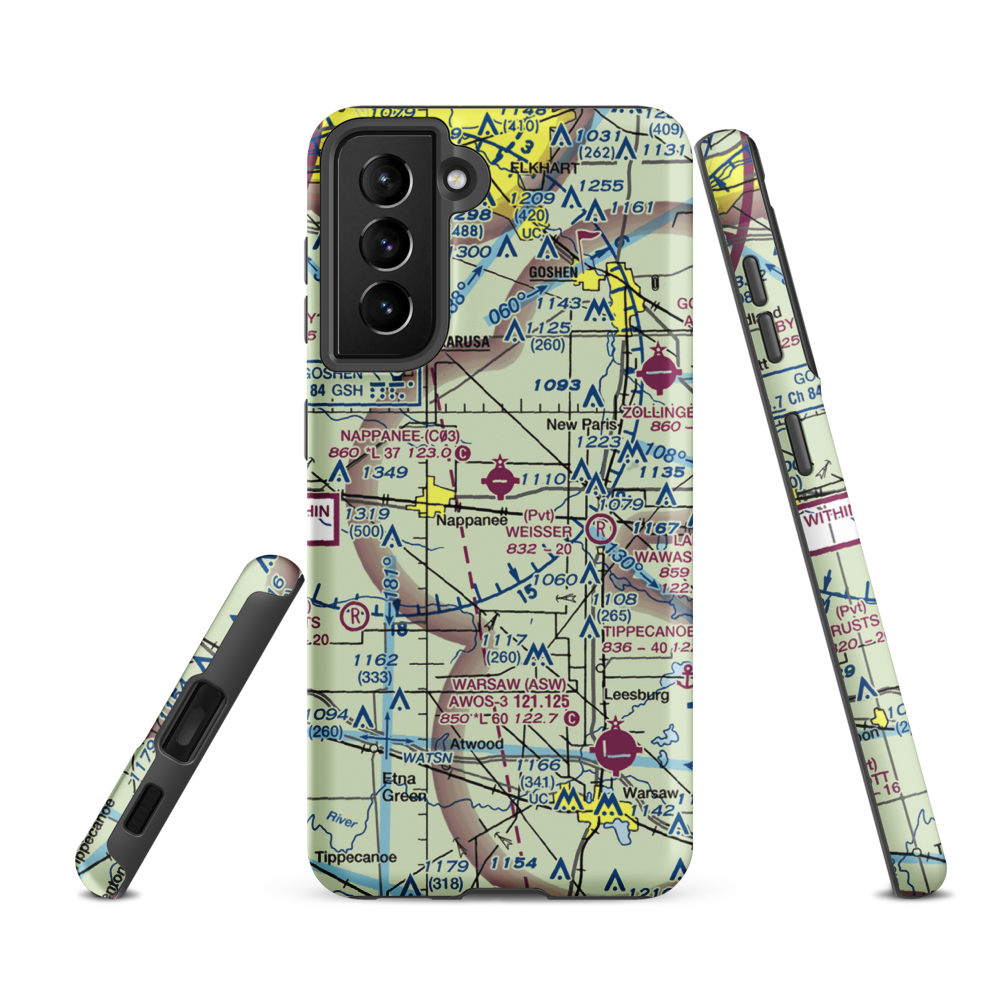 Nappanee Municipal Airport (C03) VFR Sectional Samsung Phone Case Samsung Galaxy S21 FE model shown