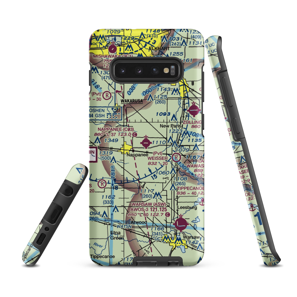 Nappanee Municipal Airport (C03) VFR Sectional Samsung Phone Case Samsung Galaxy S10 Plus model shown