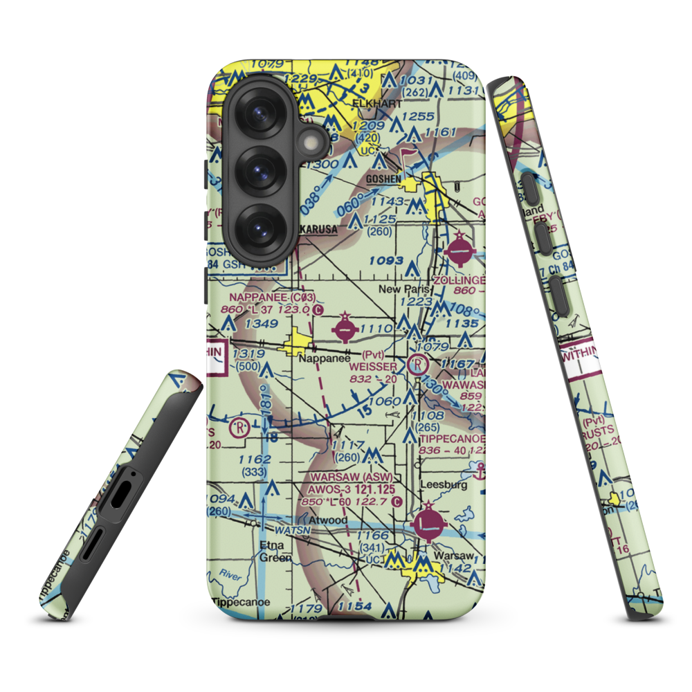 Nappanee Municipal Airport (C03) VFR Sectional Samsung Phone Case Samsung Galaxy S25 Plus model shown