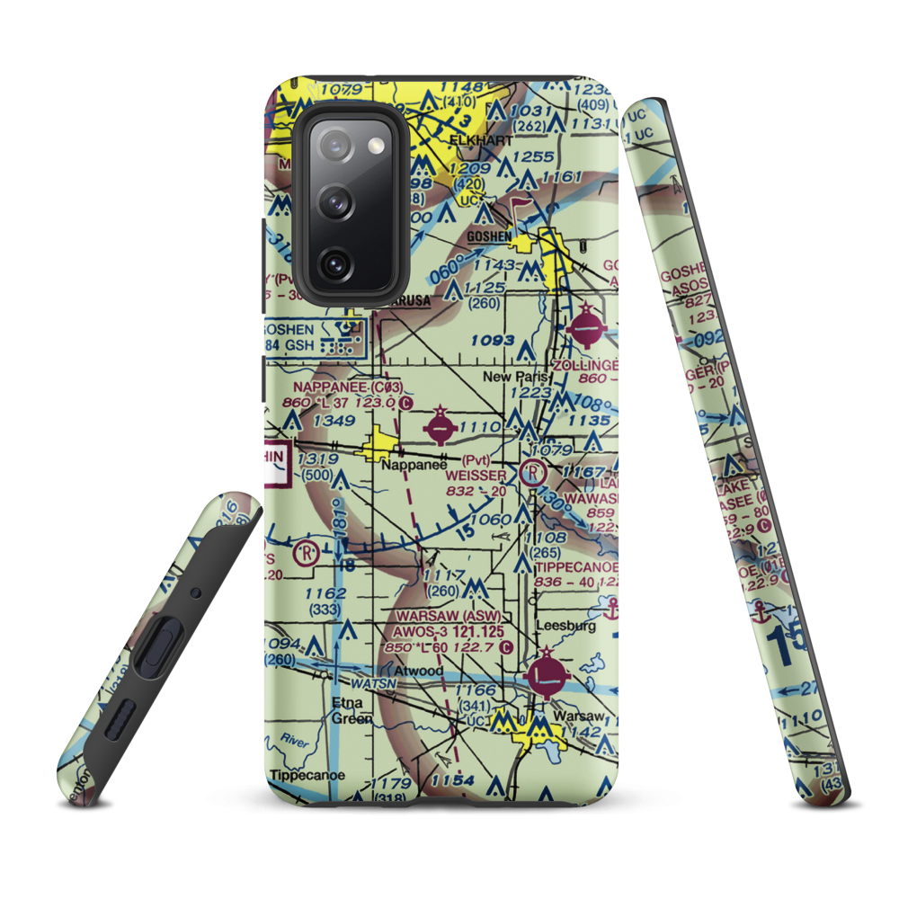 Nappanee Municipal Airport (C03) VFR Sectional Samsung Phone Case Samsung Galaxy S20 FE model shown