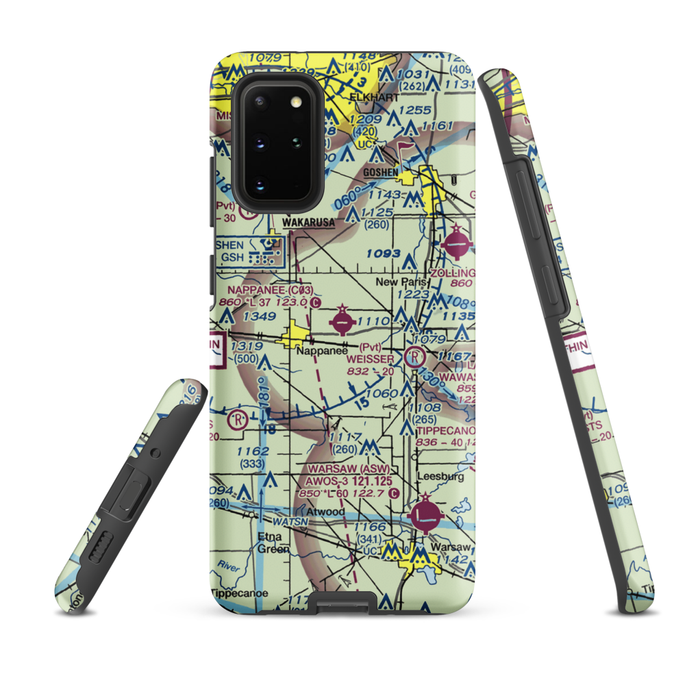 Nappanee Municipal Airport (C03) VFR Sectional Samsung Phone Case Samsung Galaxy S20 Plus model shown