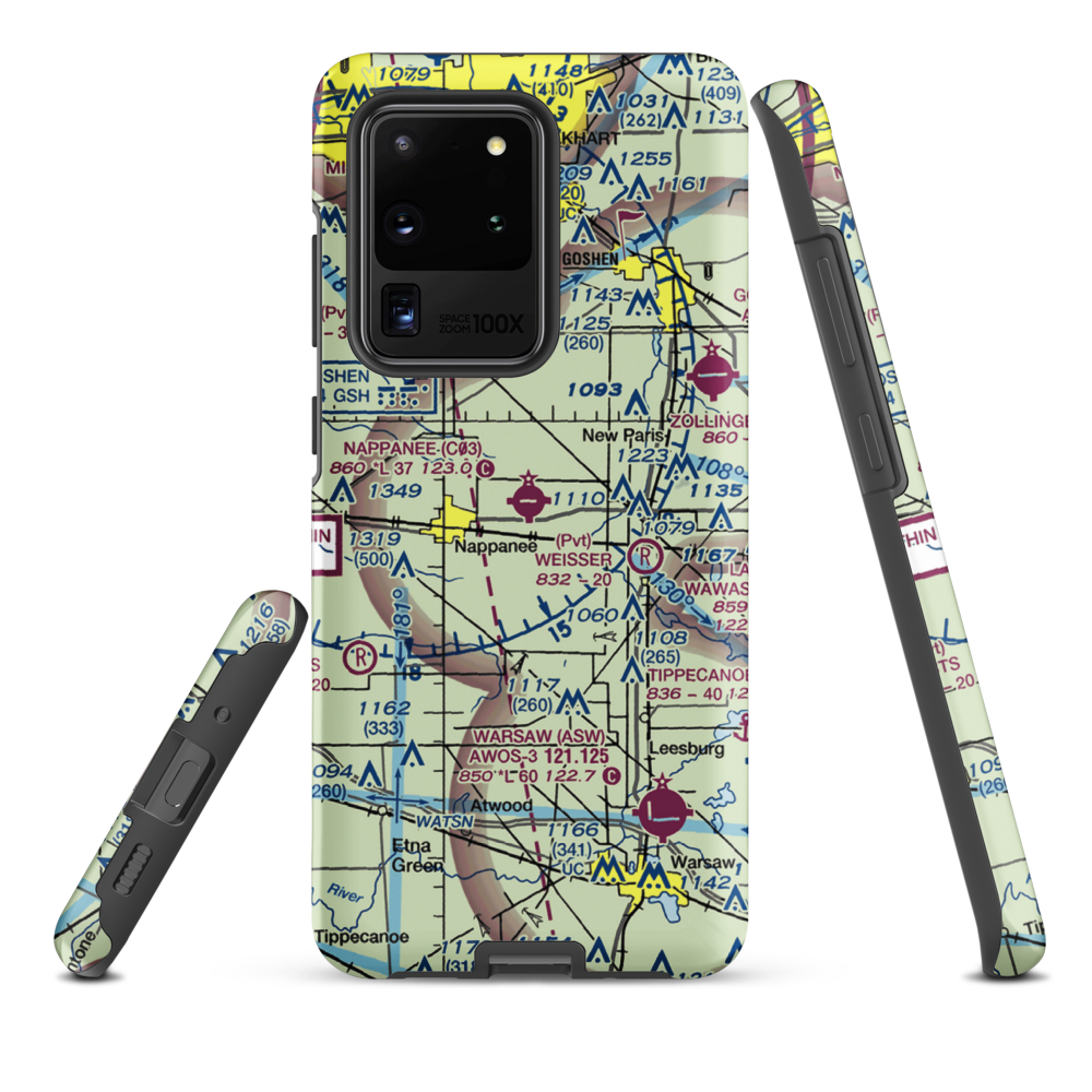 Nappanee Municipal Airport (C03) VFR Sectional Samsung Phone Case Samsung Galaxy S20 Ultra model shown