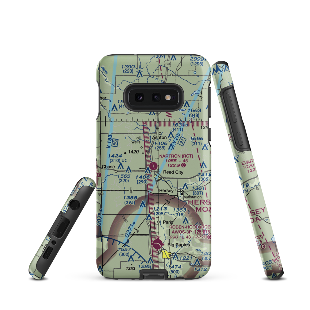 Nartron Field (RCT) VFR Sectional Samsung Phone Case Samsung Galaxy S10e model shown