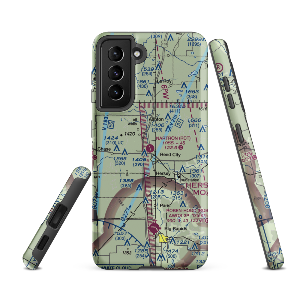 Nartron Field (RCT) VFR Sectional Samsung Phone Case Samsung Galaxy S21 FE model shown