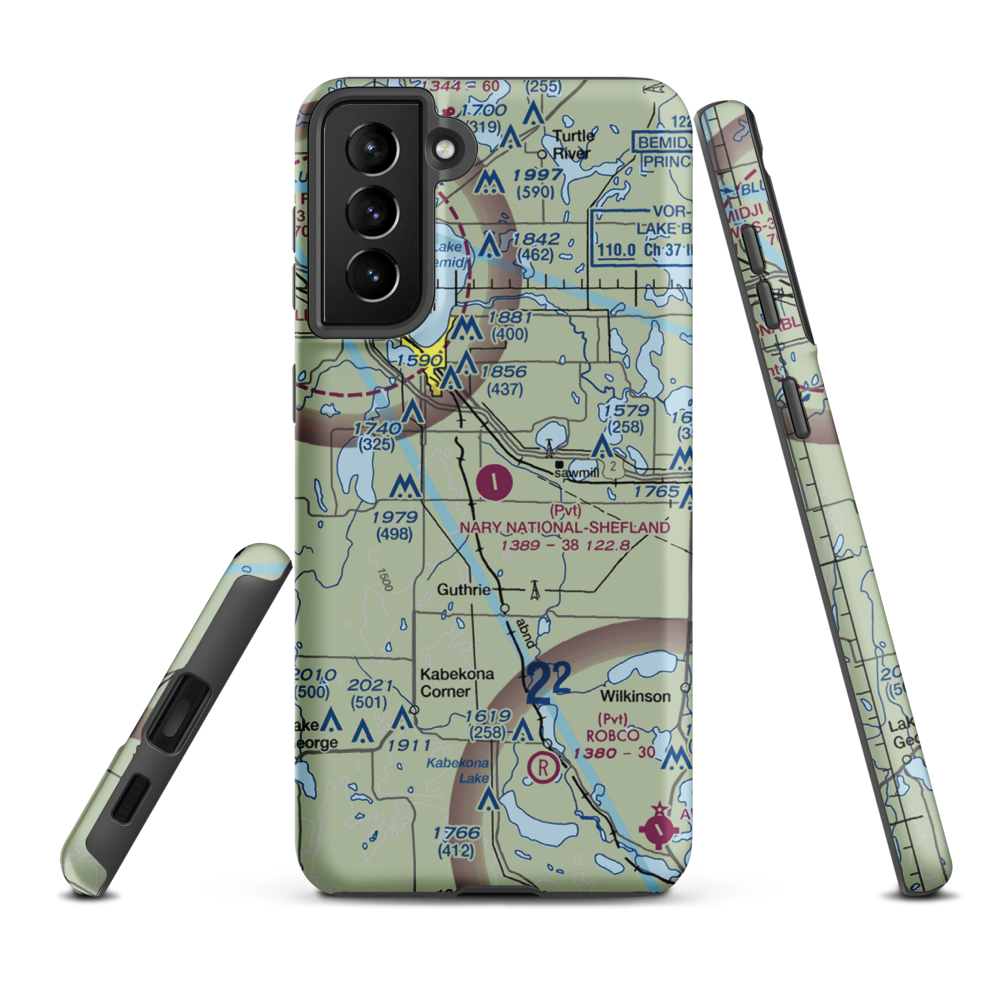 Nary National Shefland Field (5C3) VFR Sectional Samsung Phone Case Samsung Galaxy S21 Plus model shown