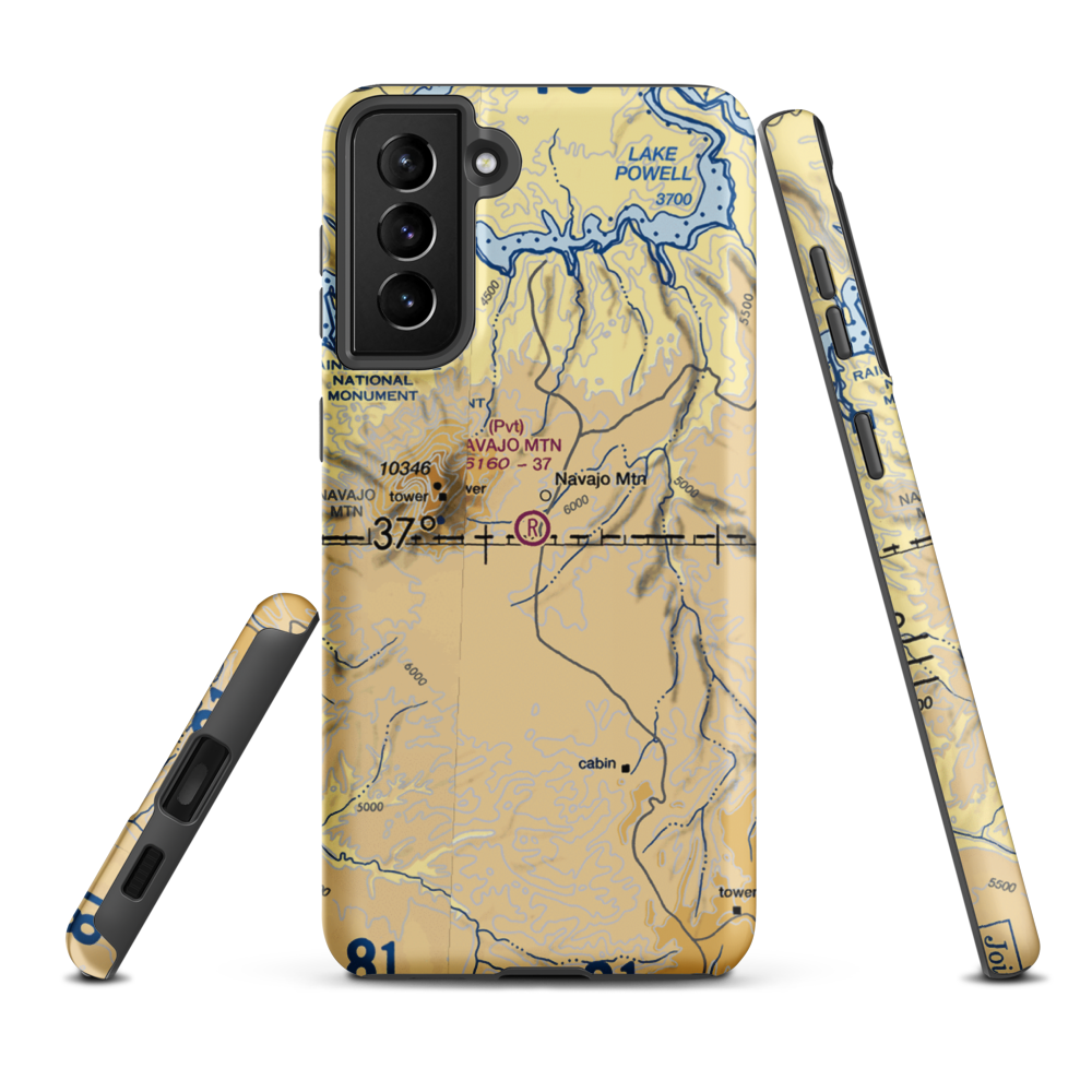 Navajo Mountain Airport (04UT) VFR Sectional Samsung Phone Case Samsung Galaxy S21 Plus model shown