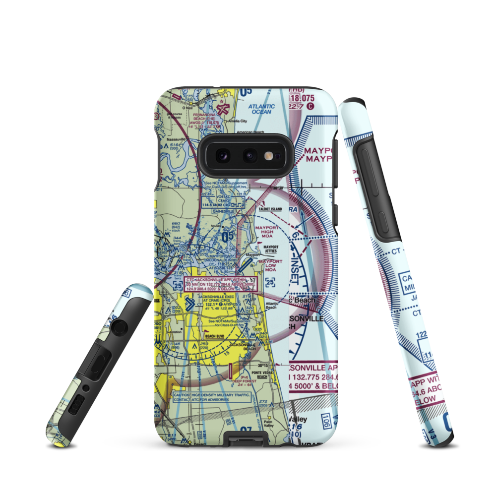 Naval Station Mayport (Admiral David L. Mcdonald Field) (NRB) VFR Sectional Samsung Phone Case Samsung Galaxy S10e model shown
