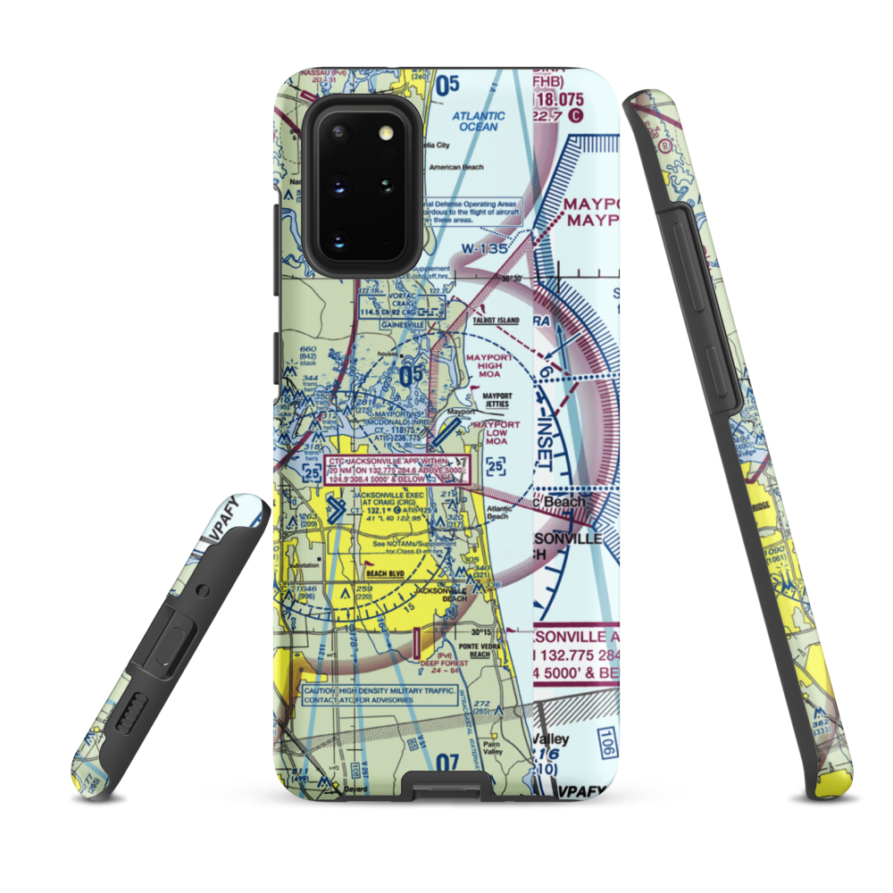 Naval Station Mayport (Admiral David L. Mcdonald Field) (NRB) VFR Sectional Samsung Phone Case Samsung Galaxy S20 Plus model shown