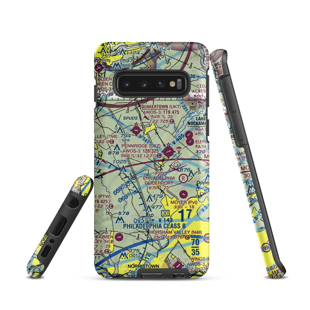 Navarro Airport (3PA1) VFR Sectional Samsung Phone Case Samsung Galaxy S10 model shown