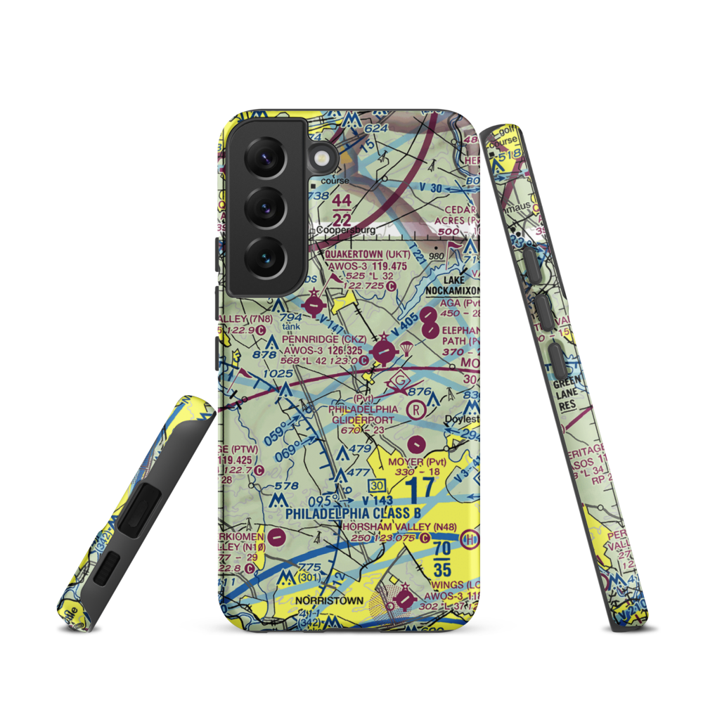 Navarro Airport (3PA1) VFR Sectional Samsung Phone Case Samsung Galaxy S22 model shown