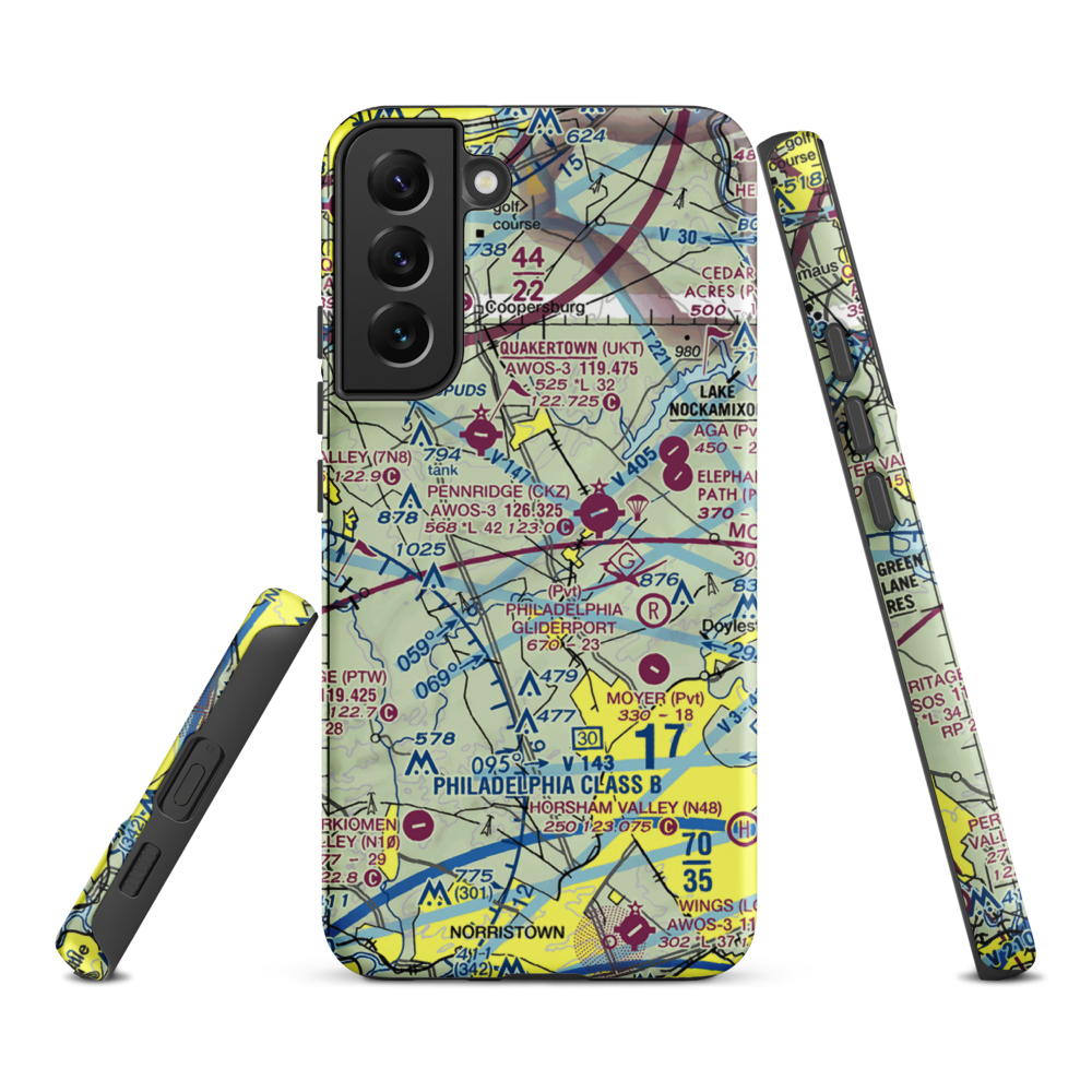Navarro Airport (3PA1) VFR Sectional Samsung Phone Case Samsung Galaxy S22 Plus model shown