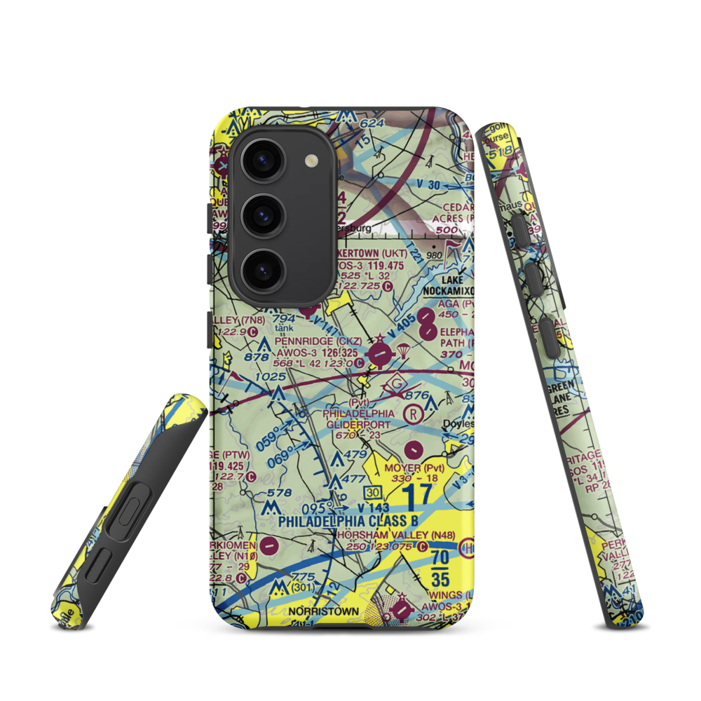 Navarro Airport (3PA1) VFR Sectional Samsung Phone Case Samsung Galaxy S23 model shown