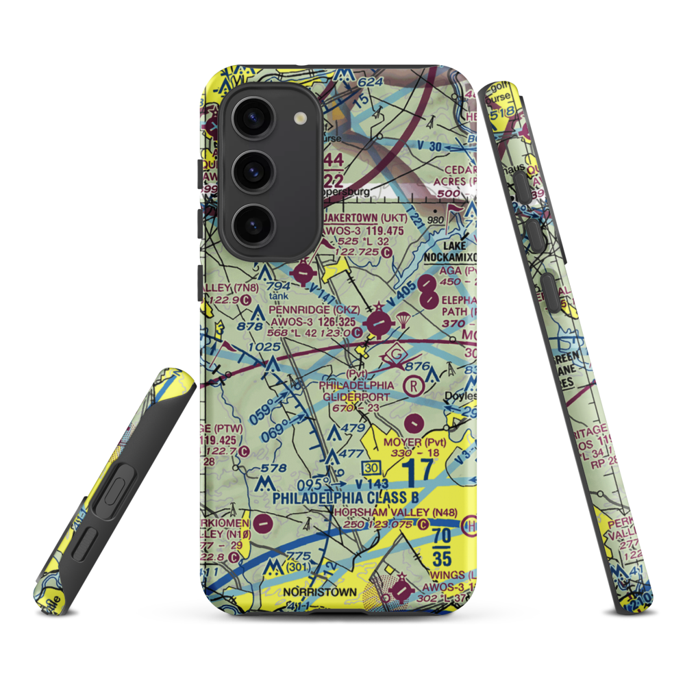 Navarro Airport (3PA1) VFR Sectional Samsung Phone Case Samsung Galaxy S23 Plus model shown