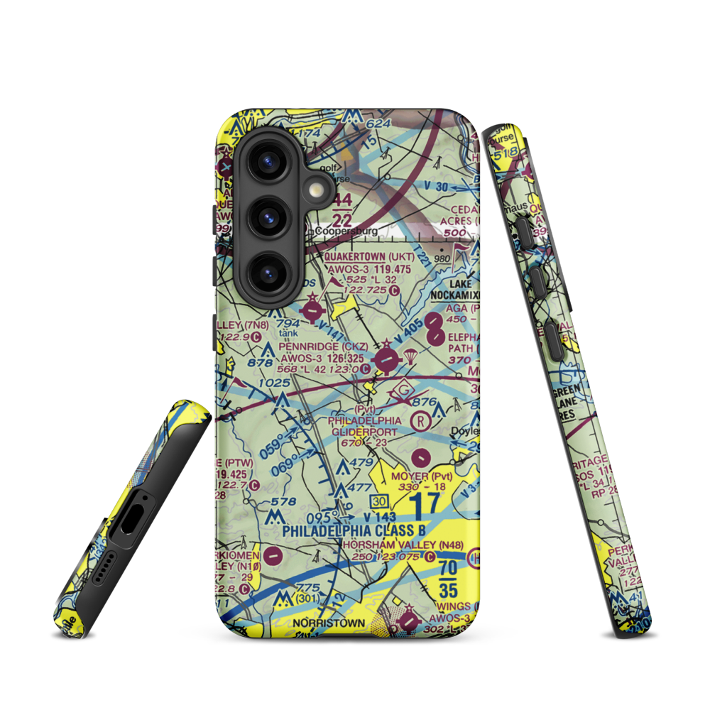 Navarro Airport (3PA1) VFR Sectional Samsung Phone Case Samsung Galaxy S24 model shown