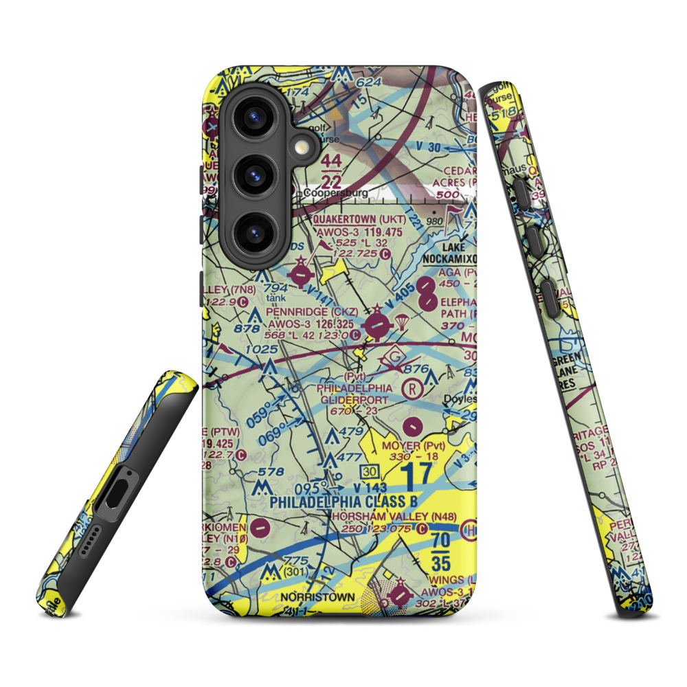 Navarro Airport (3PA1) VFR Sectional Samsung Phone Case Samsung Galaxy S24 Plus model shown