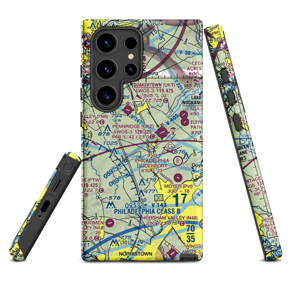 Navarro Airport (3PA1) VFR Sectional Samsung Phone Case Samsung Galaxy S24 Ultra model shown