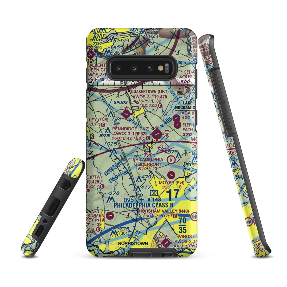 Navarro Airport (3PA1) VFR Sectional Samsung Phone Case Samsung Galaxy S10 Plus model shown