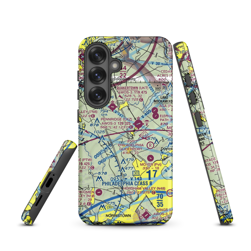 Navarro Airport (3PA1) VFR Sectional Samsung Phone Case Samsung Galaxy S25 model shown