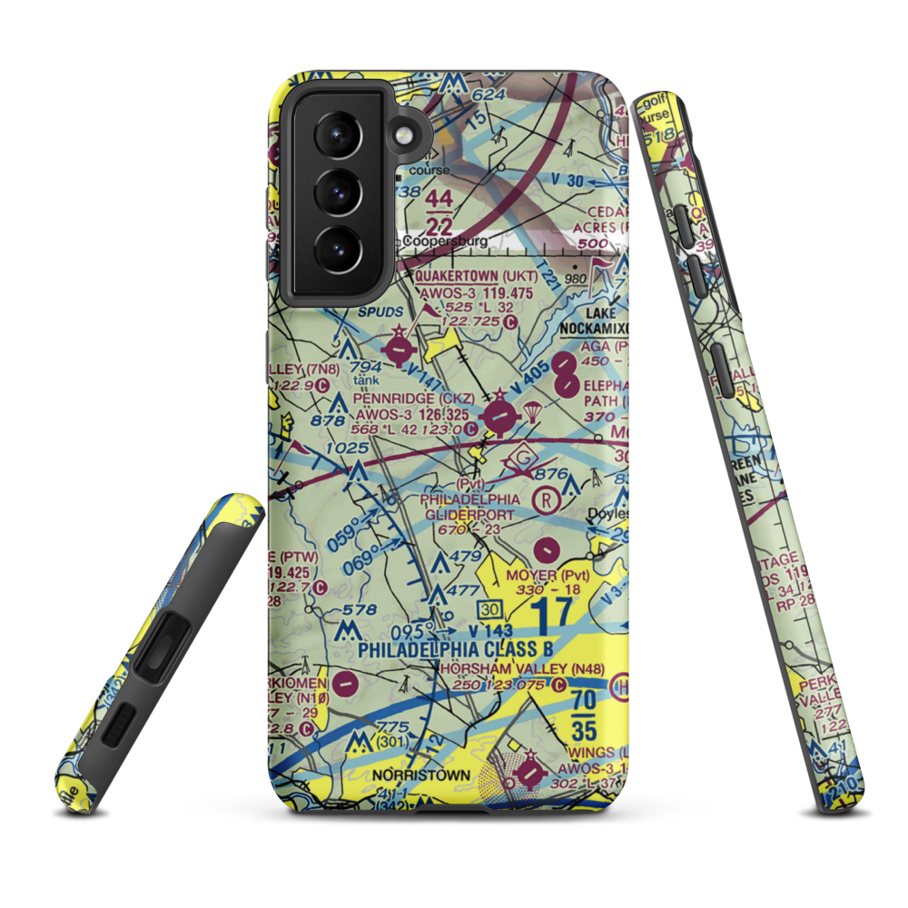 Navarro Airport (3PA1) VFR Sectional Samsung Phone Case Samsung Galaxy S21 FE model shown