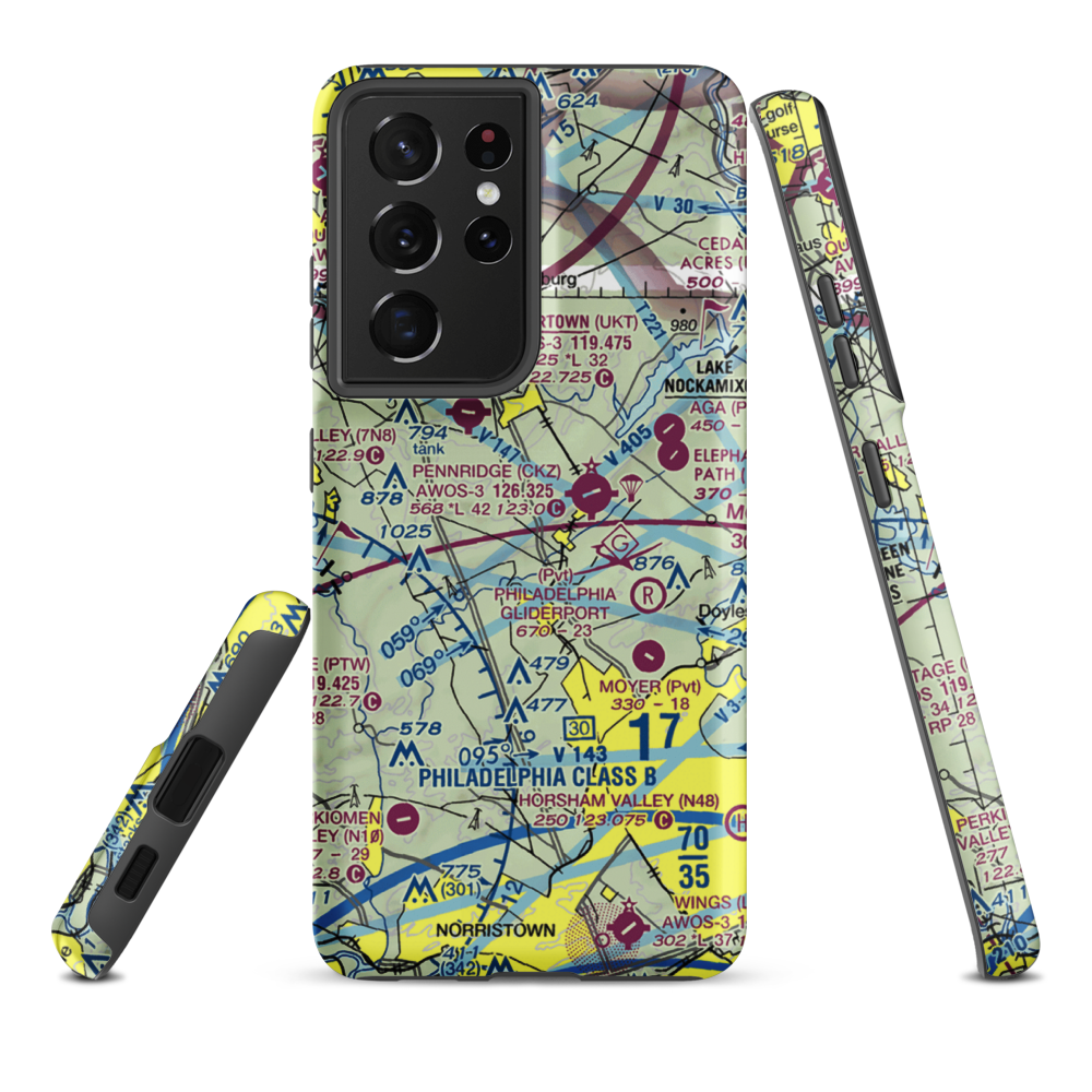 Navarro Airport (3PA1) VFR Sectional Samsung Phone Case Samsung Galaxy S21 Ultra model shown