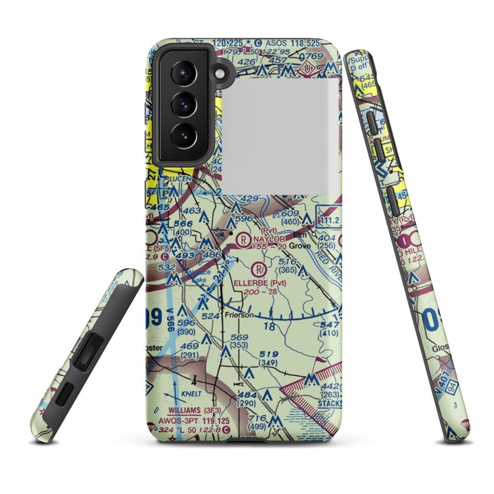 Naylor Airport (LA56) VFR Sectional Samsung Phone Case Samsung Galaxy S21 FE model shown