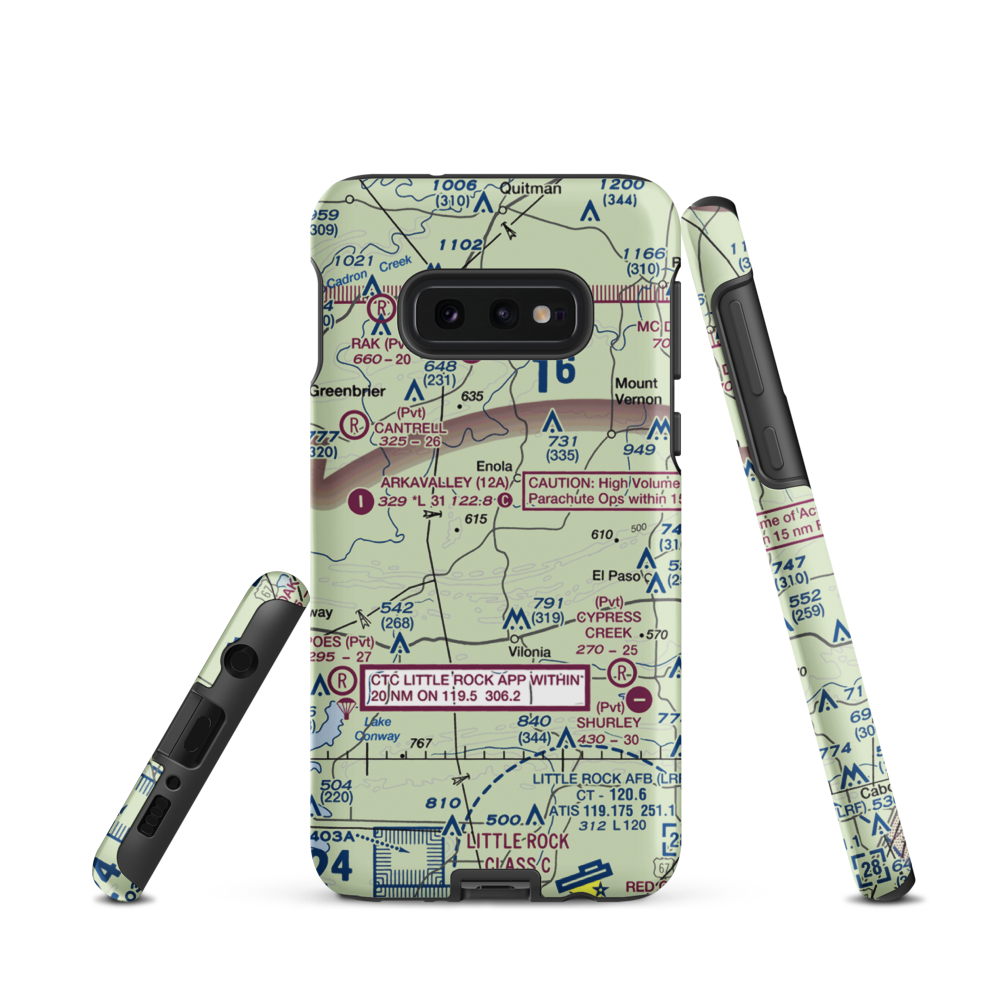 Naylor field (19AR) VFR Sectional Samsung Phone Case Samsung Galaxy S10e model shown