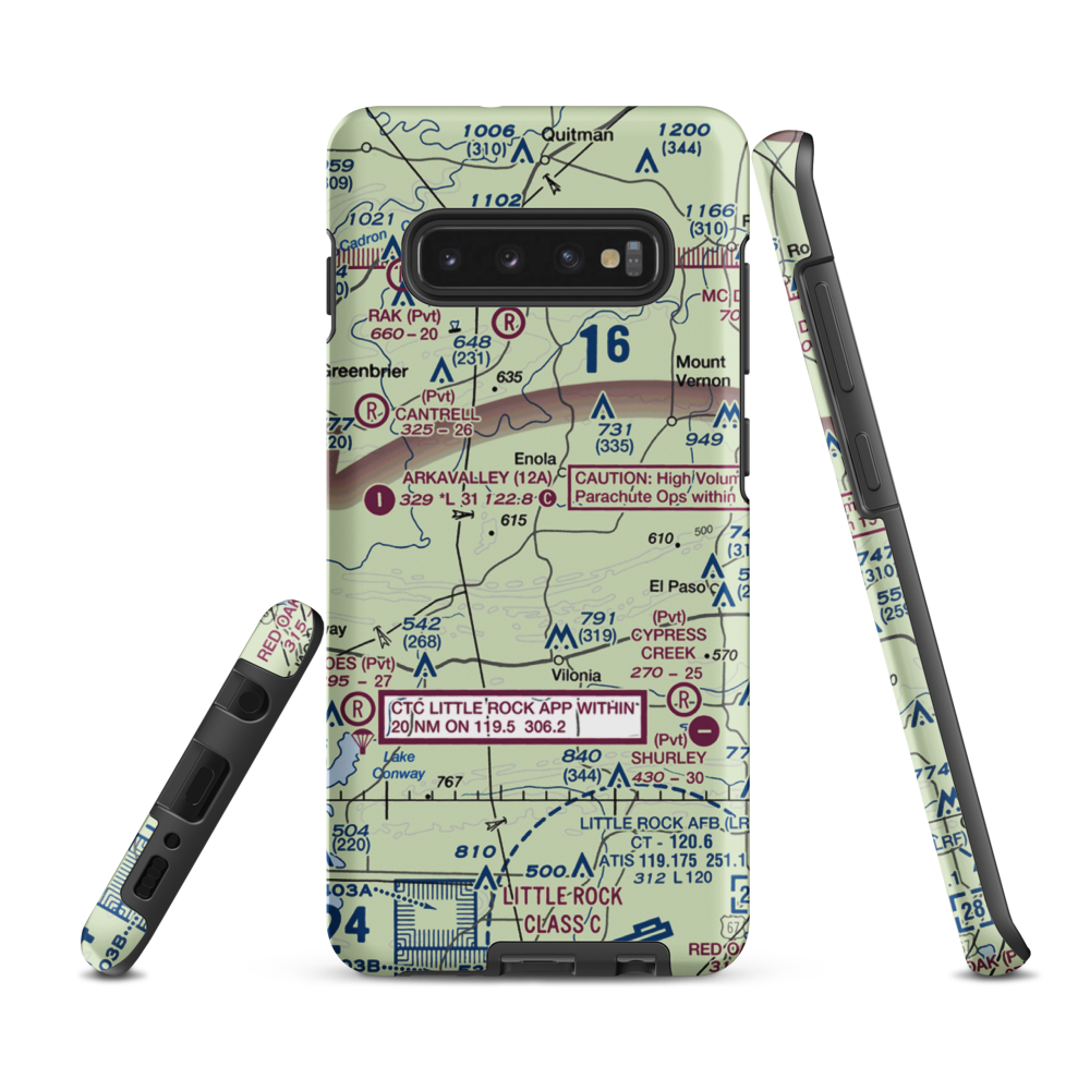 Naylor field (19AR) VFR Sectional Samsung Phone Case Samsung Galaxy S10 Plus model shown