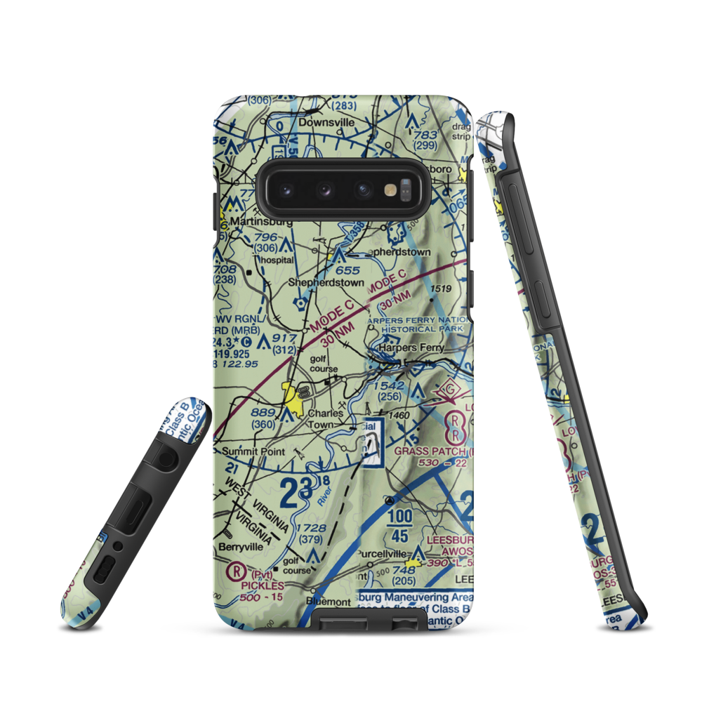 Needwood Farm Airport (WV21) VFR Sectional Samsung Phone Case Samsung Galaxy S10 model shown