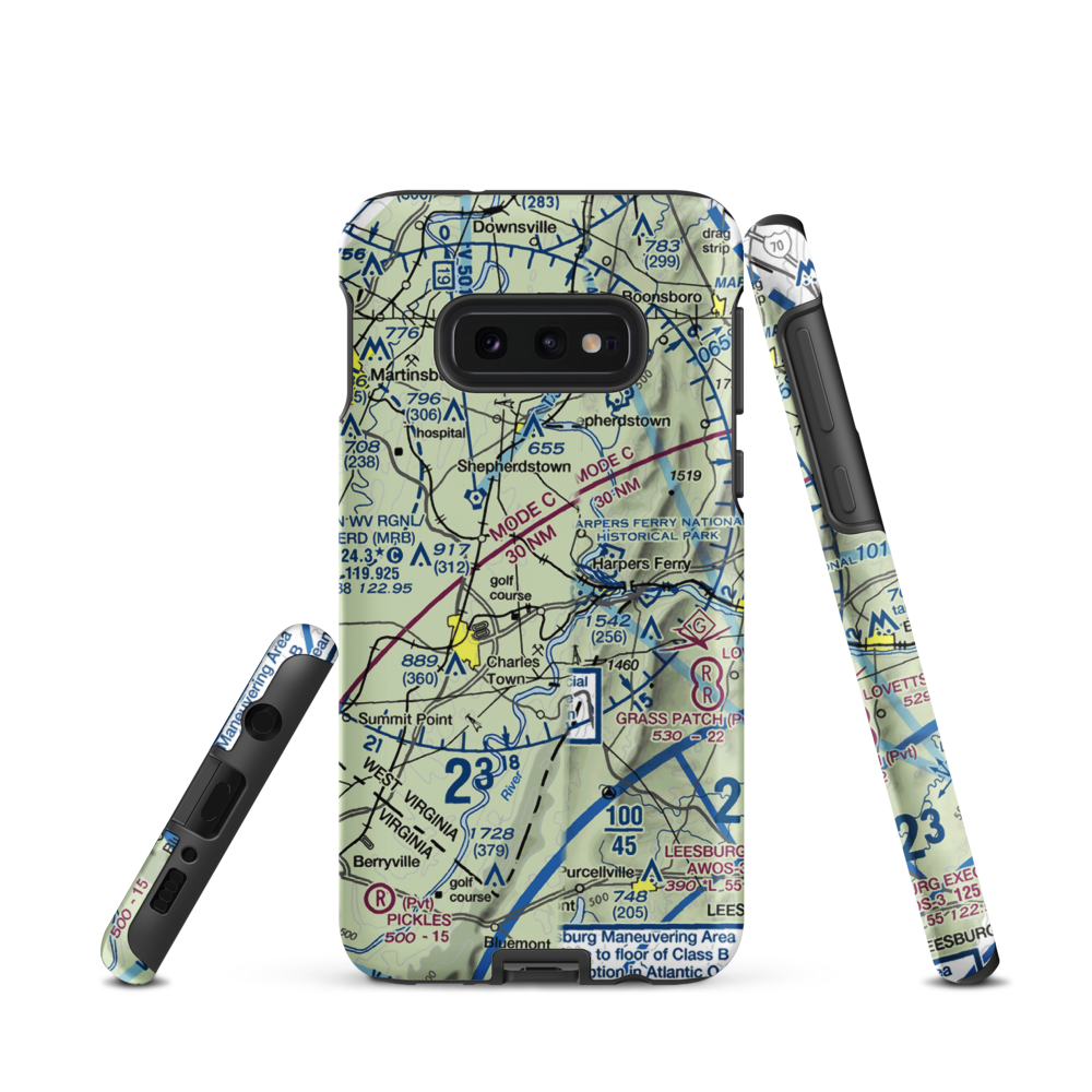 Needwood Farm Airport (WV21) VFR Sectional Samsung Phone Case Samsung Galaxy S10e model shown