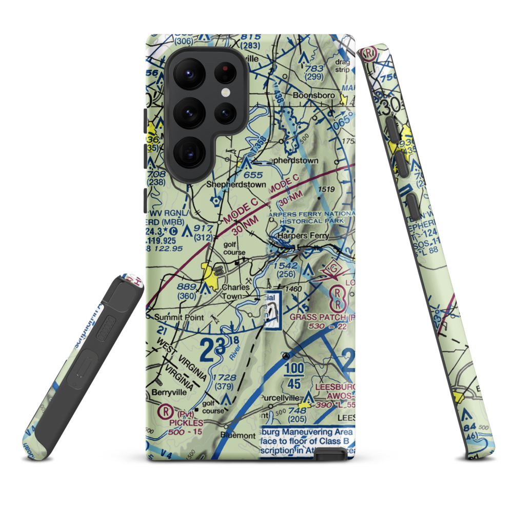 Needwood Farm Airport (WV21) VFR Sectional Samsung Phone Case Samsung Galaxy S22 Ultra model shown