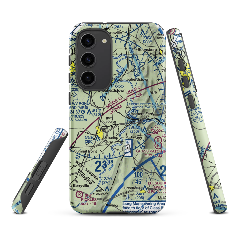 Needwood Farm Airport (WV21) VFR Sectional Samsung Phone Case Samsung Galaxy S23 Plus model shown