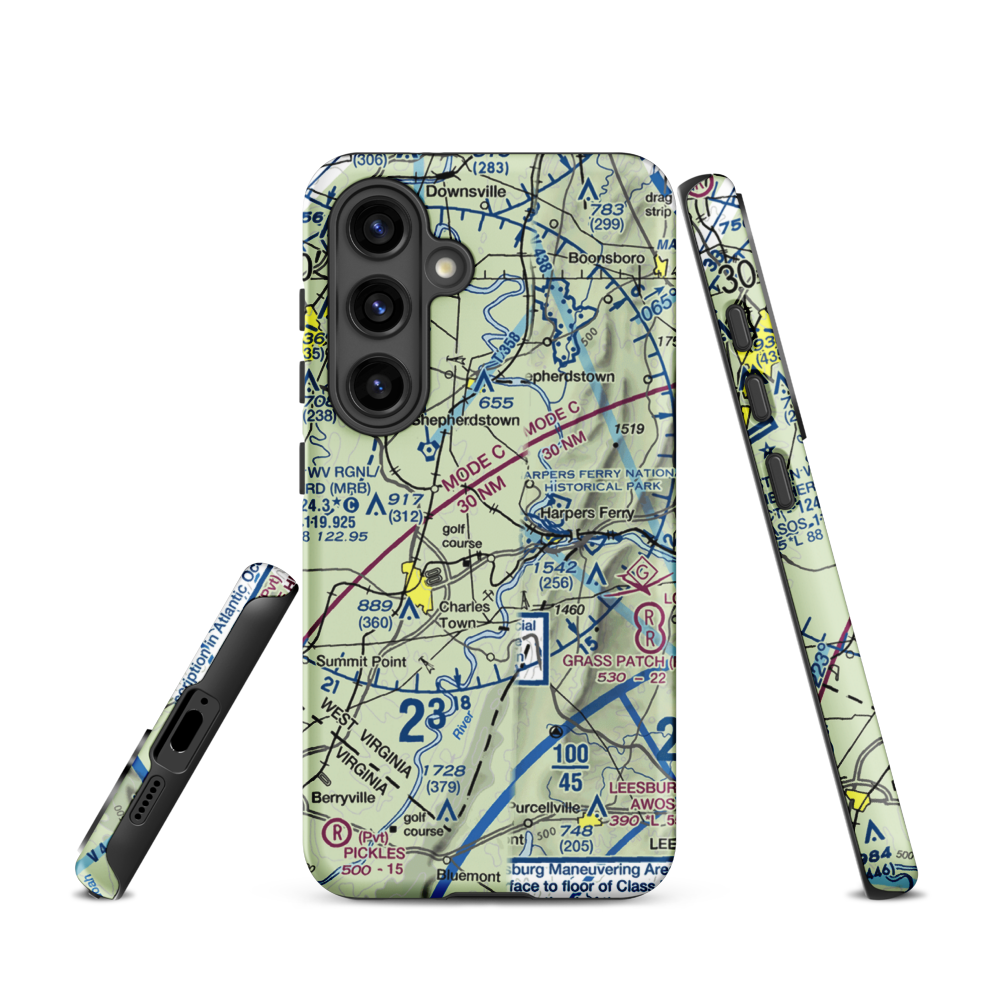 Needwood Farm Airport (WV21) VFR Sectional Samsung Phone Case Samsung Galaxy S24 model shown