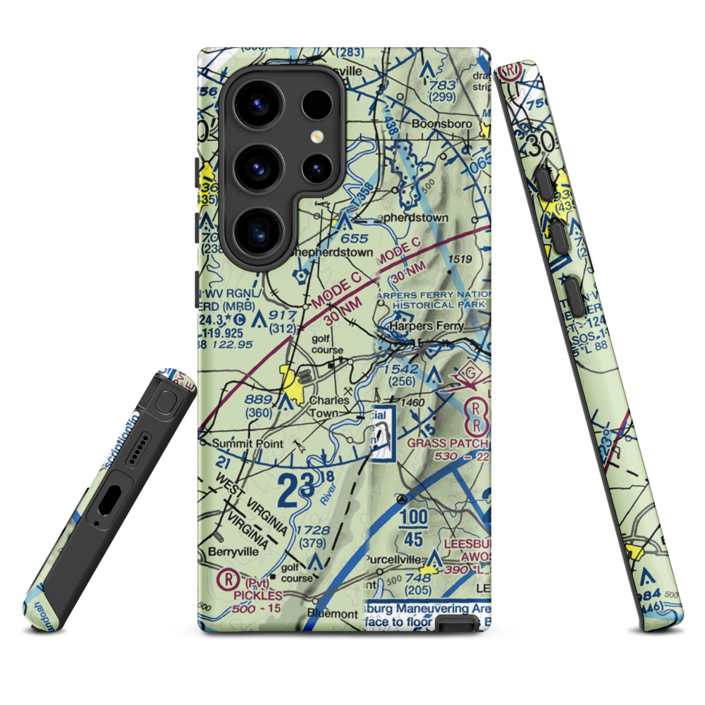 Needwood Farm Airport (WV21) VFR Sectional Samsung Phone Case Samsung Galaxy S24 Ultra model shown
