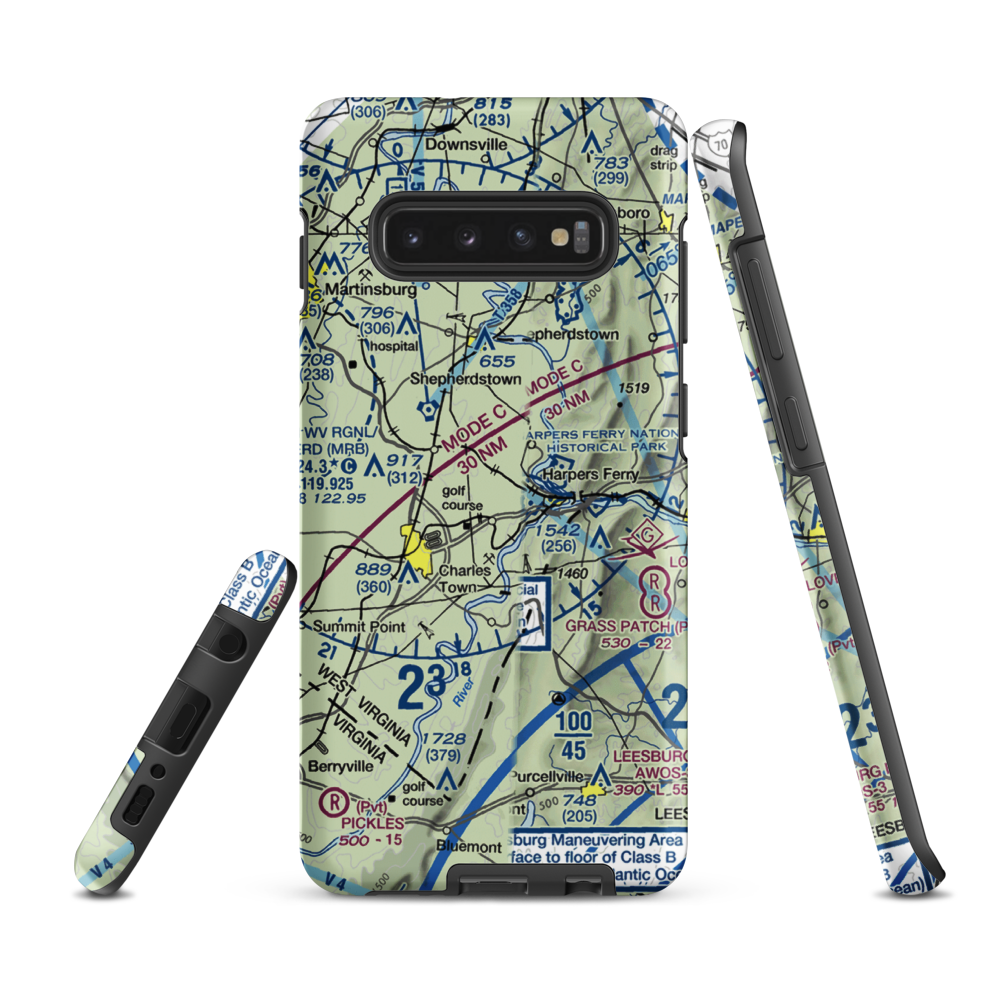 Needwood Farm Airport (WV21) VFR Sectional Samsung Phone Case Samsung Galaxy S10 Plus model shown