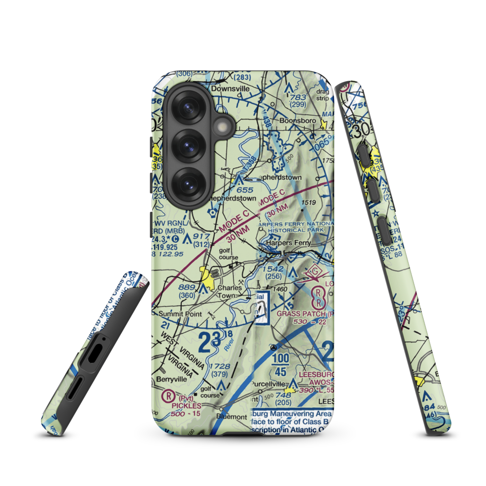 Needwood Farm Airport (WV21) VFR Sectional Samsung Phone Case Samsung Galaxy S25 model shown