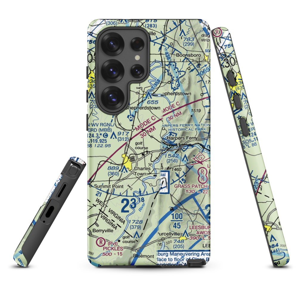 Needwood Farm Airport (WV21) VFR Sectional Samsung Phone Case Samsung Galaxy S25 Ultra model shown