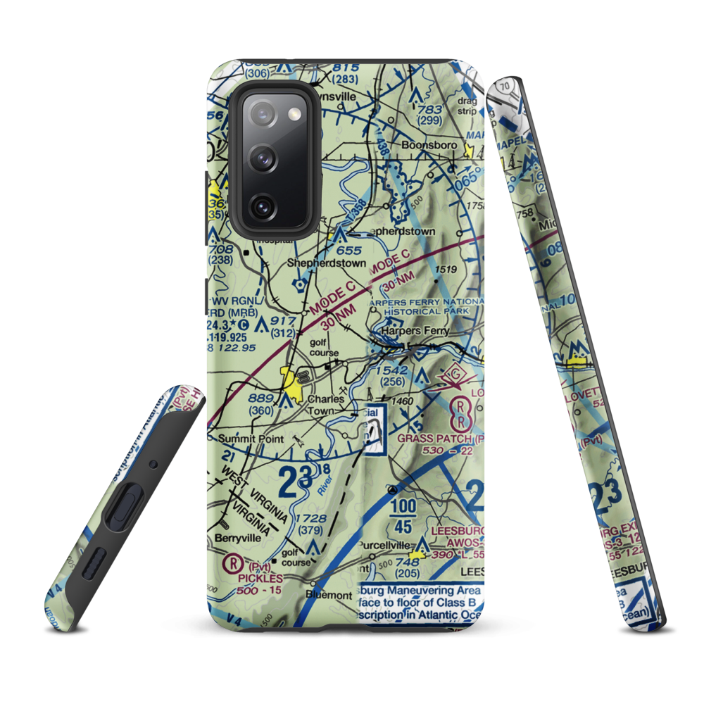 Needwood Farm Airport (WV21) VFR Sectional Samsung Phone Case Samsung Galaxy S20 FE model shown