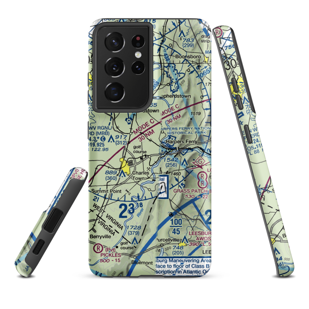 Needwood Farm Airport (WV21) VFR Sectional Samsung Phone Case Samsung Galaxy S21 Ultra model shown