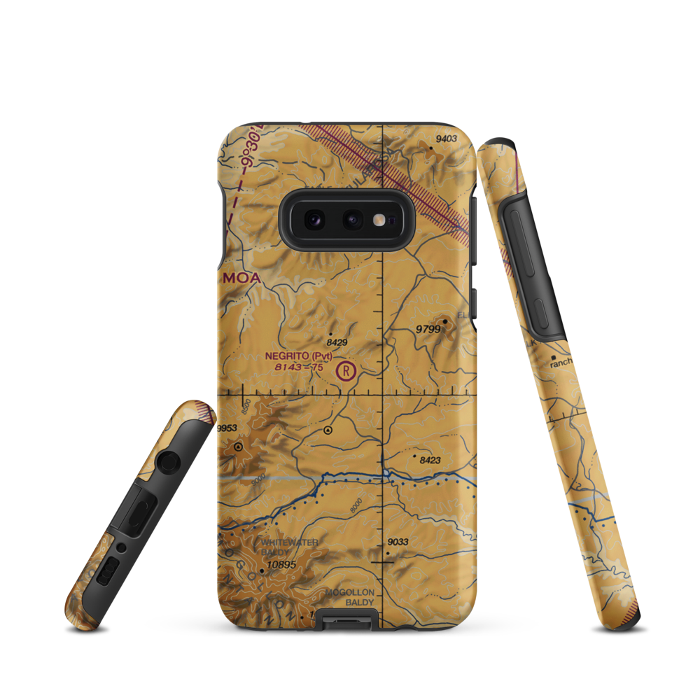Negrito Airstrip (0NM7) VFR Sectional Samsung Phone Case Samsung Galaxy S10e model shown