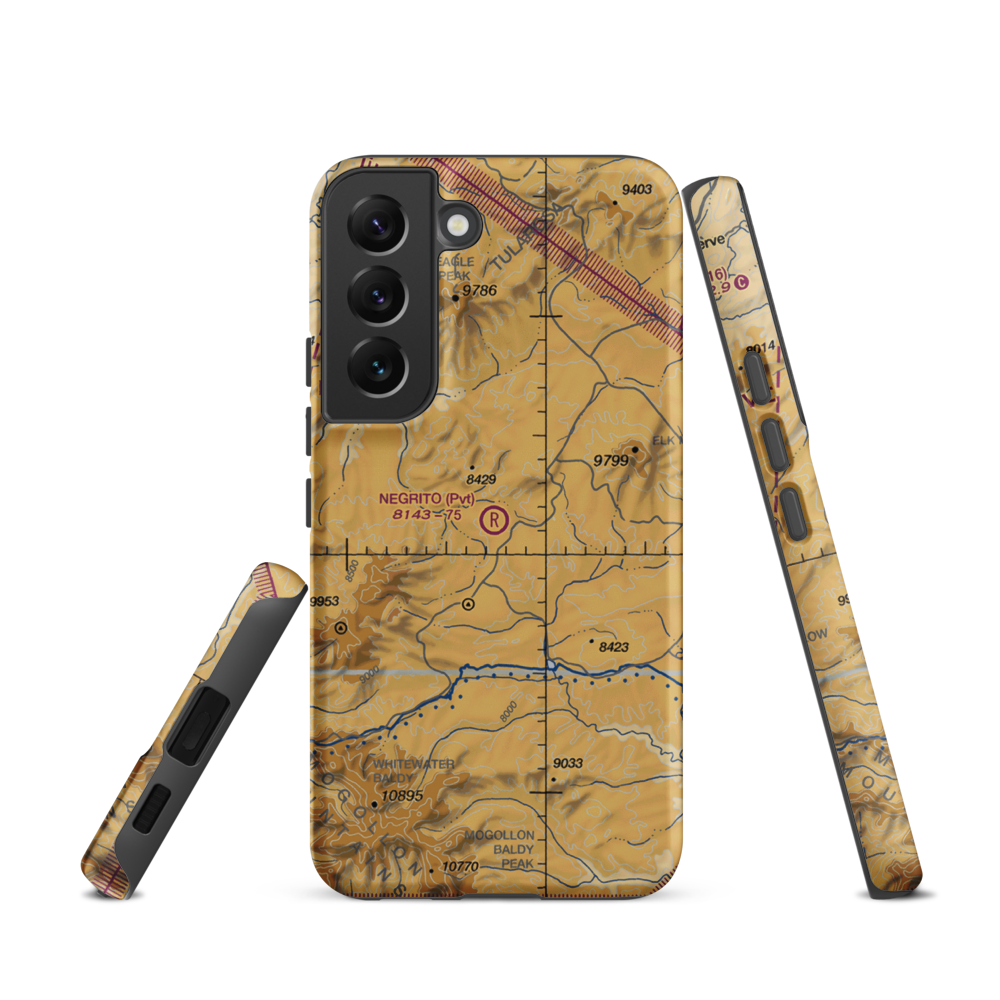 Negrito Airstrip (0NM7) VFR Sectional Samsung Phone Case Samsung Galaxy S22 model shown