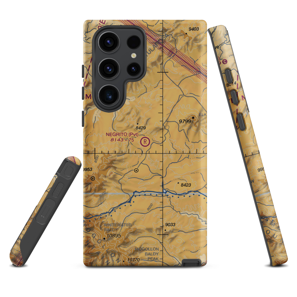 Negrito Airstrip (0NM7) VFR Sectional Samsung Phone Case Samsung Galaxy S23 Ultra model shown