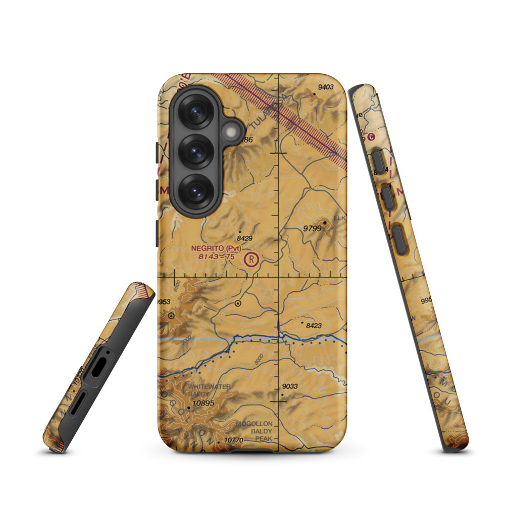Negrito Airstrip (0NM7) VFR Sectional Samsung Phone Case Samsung Galaxy S25 model shown